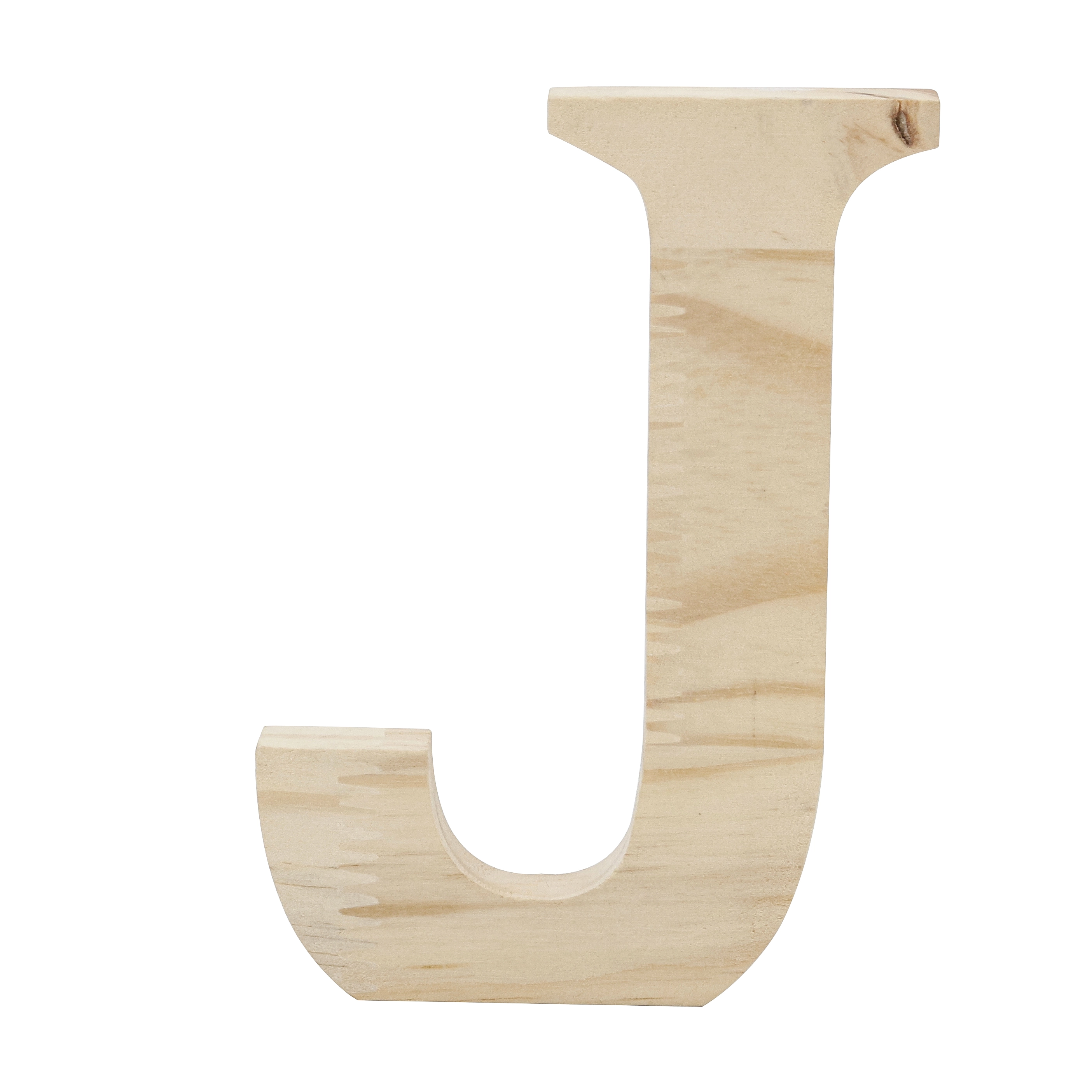 Letra "J" de Madeira Pinus 15x15x1,7cm Settis