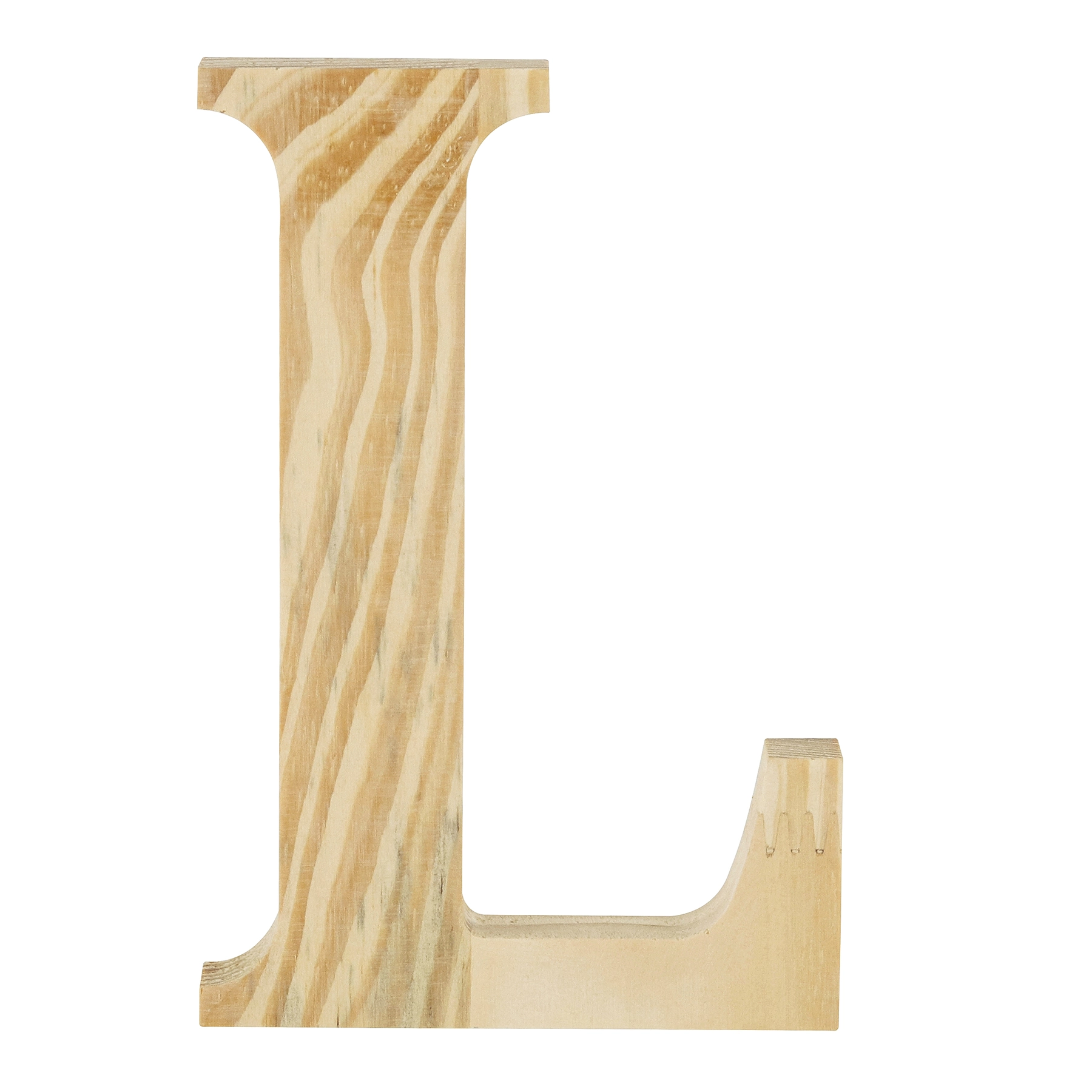 Letra "L" de Madeira Pinus 15x15x1,7cm Settis