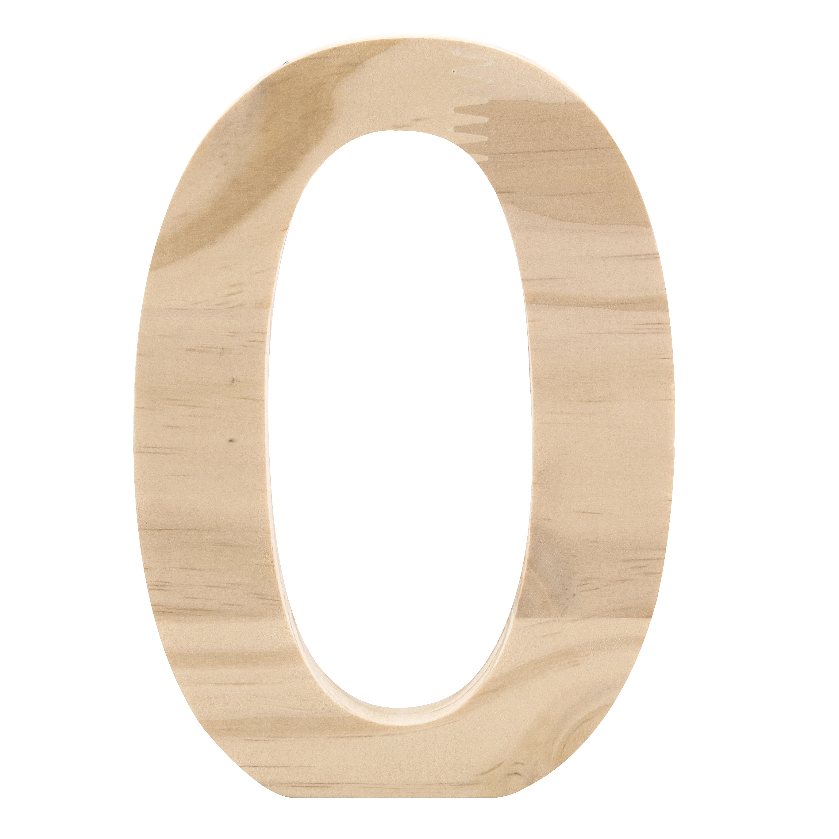 Letra "O" de Madeira Pinus 15x15x1,7cm Settis
