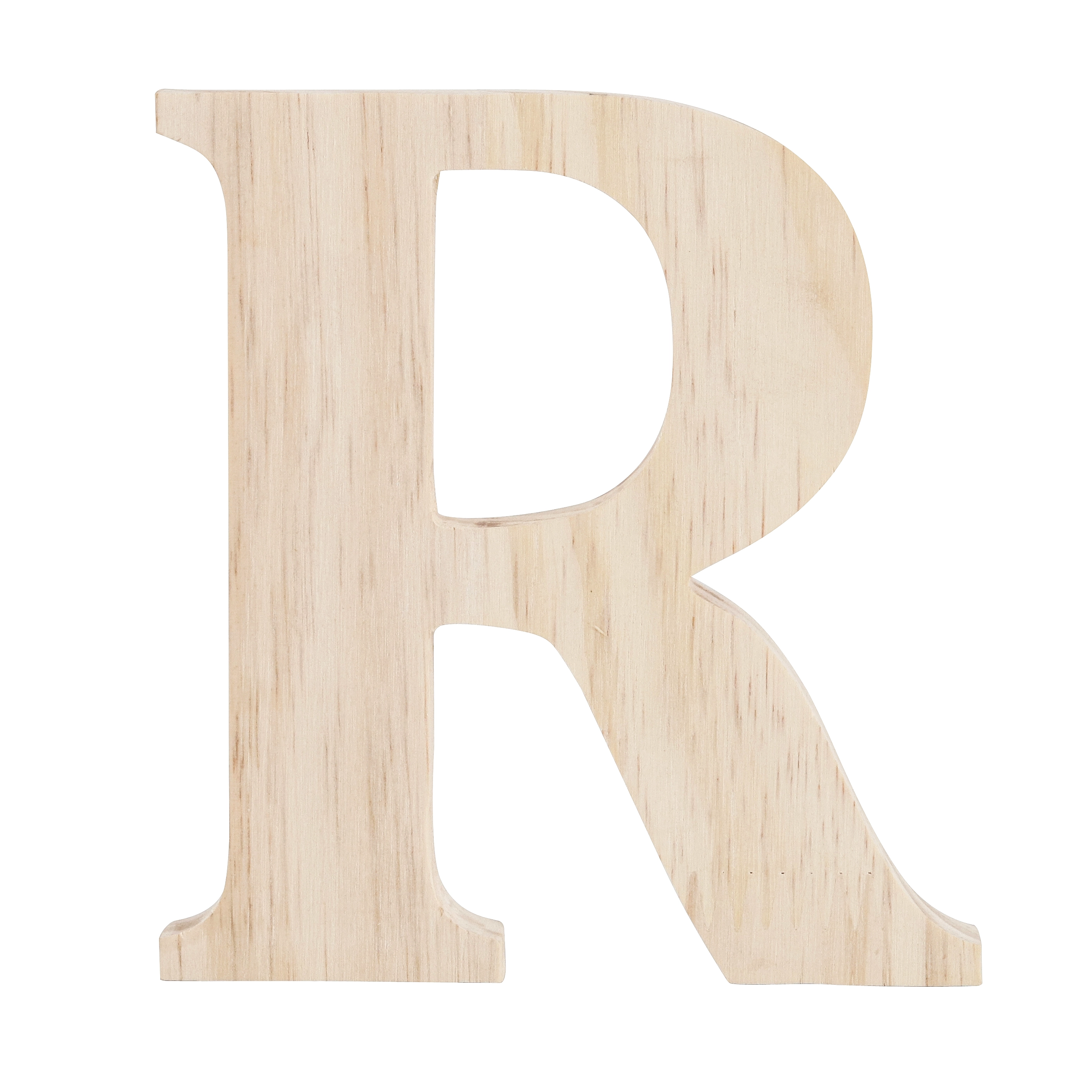 Letra "R" de Madeira Pinus 15x15x1,7cm Settis