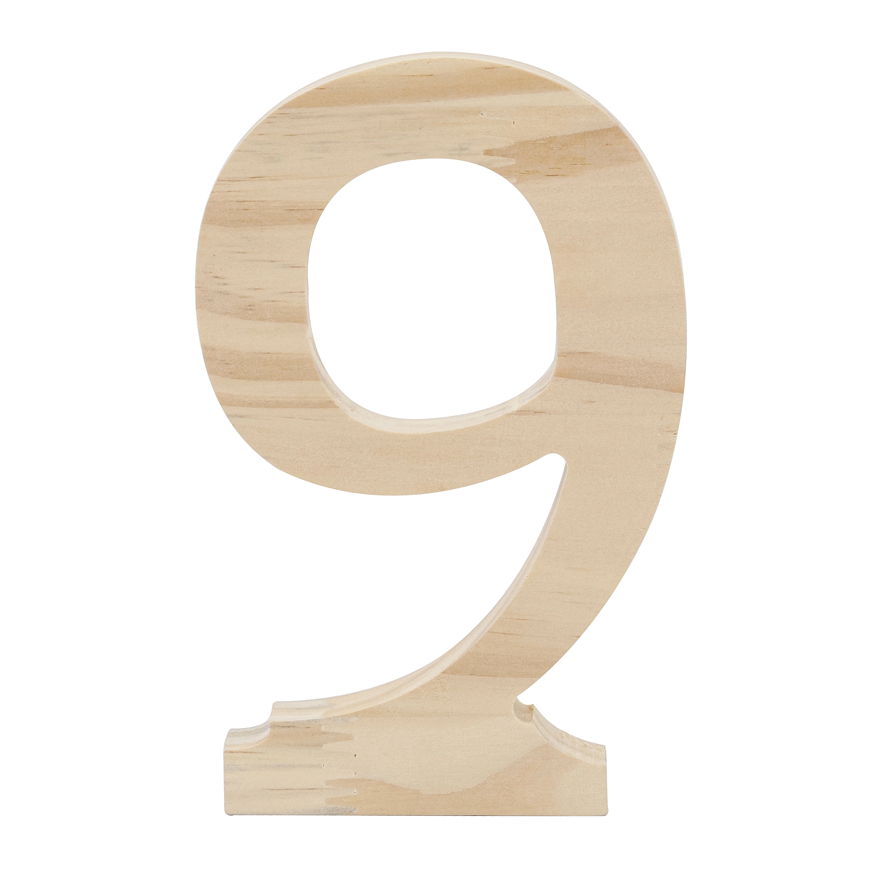 Numero "9" de Madeira Pinus 15x15x1,7cm Settis