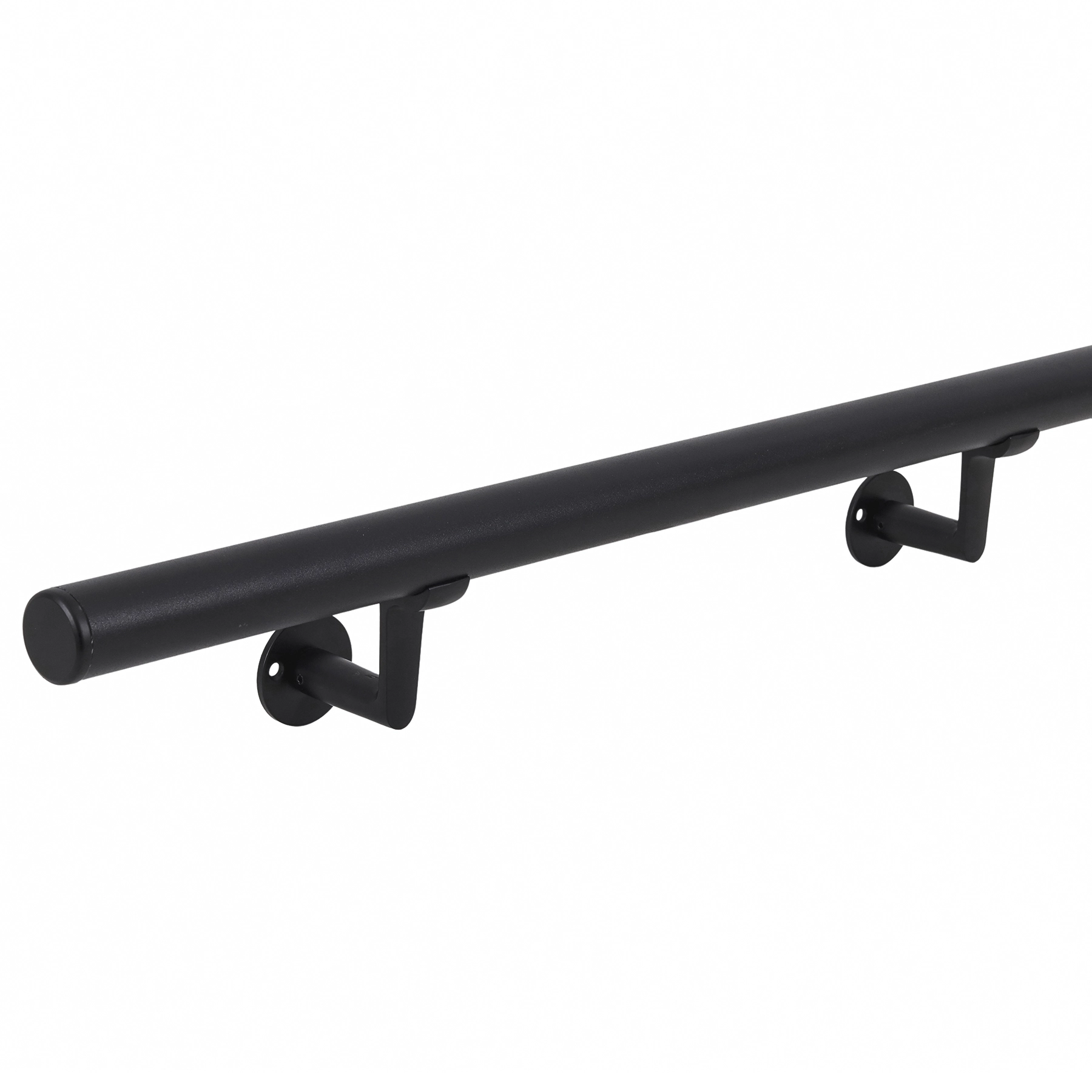 Corrimão para Escada em Alumínio Fosco Tubular 3m Preto com Kit Instalação Unefix