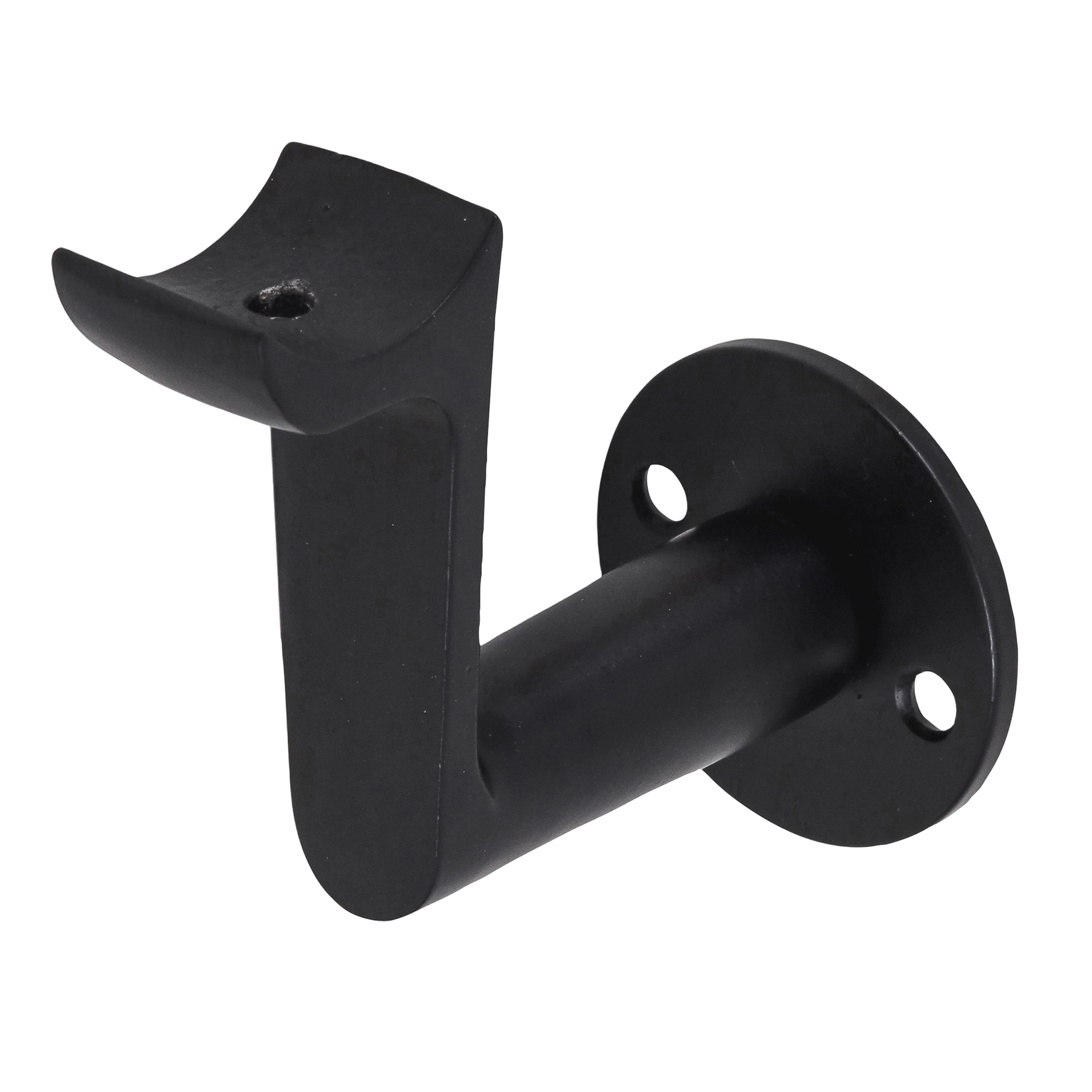 Suporte para Corrimão Tubular em Alumínio Preto Fosco 2,5x10cm Settis