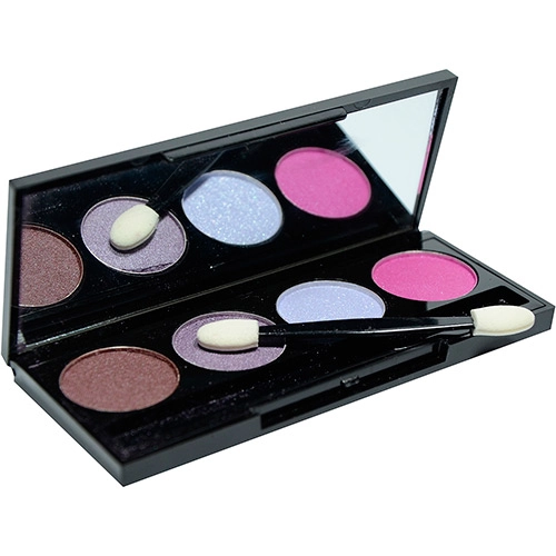 Estojo De Maquiagem Star Cosméticos Tons Uva 4 Sombras Com Espelho