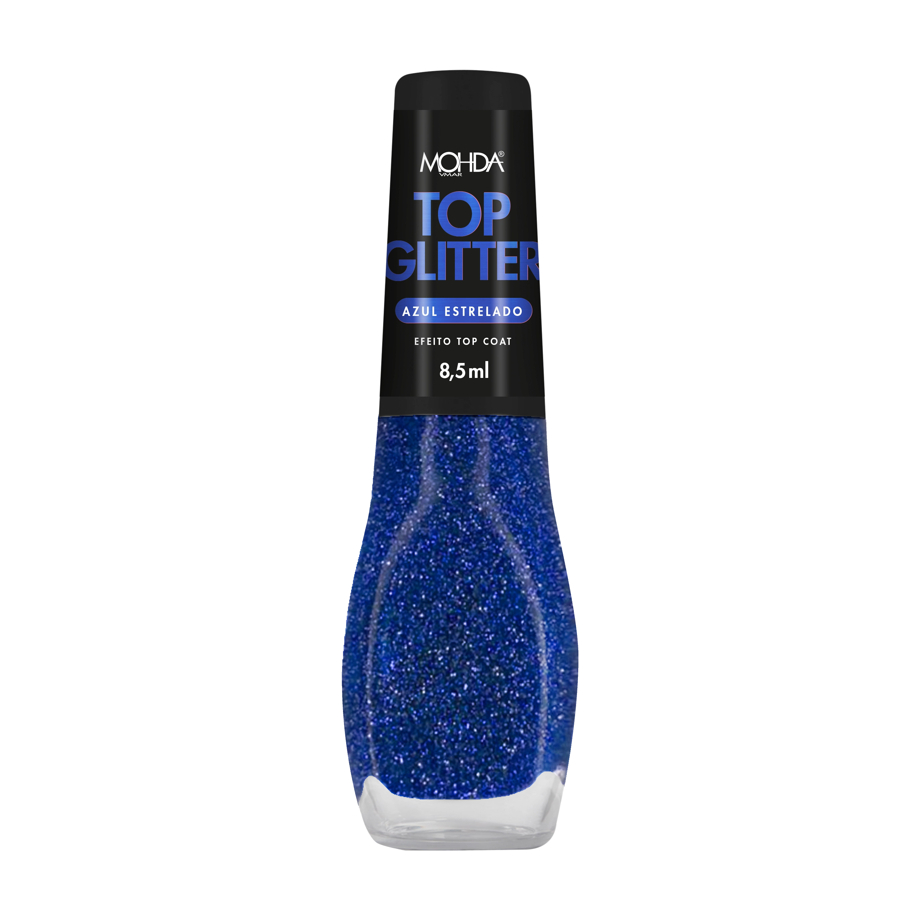Esmaltes Mohda Gt Top Glitter Azul Estrelado 8,5ml