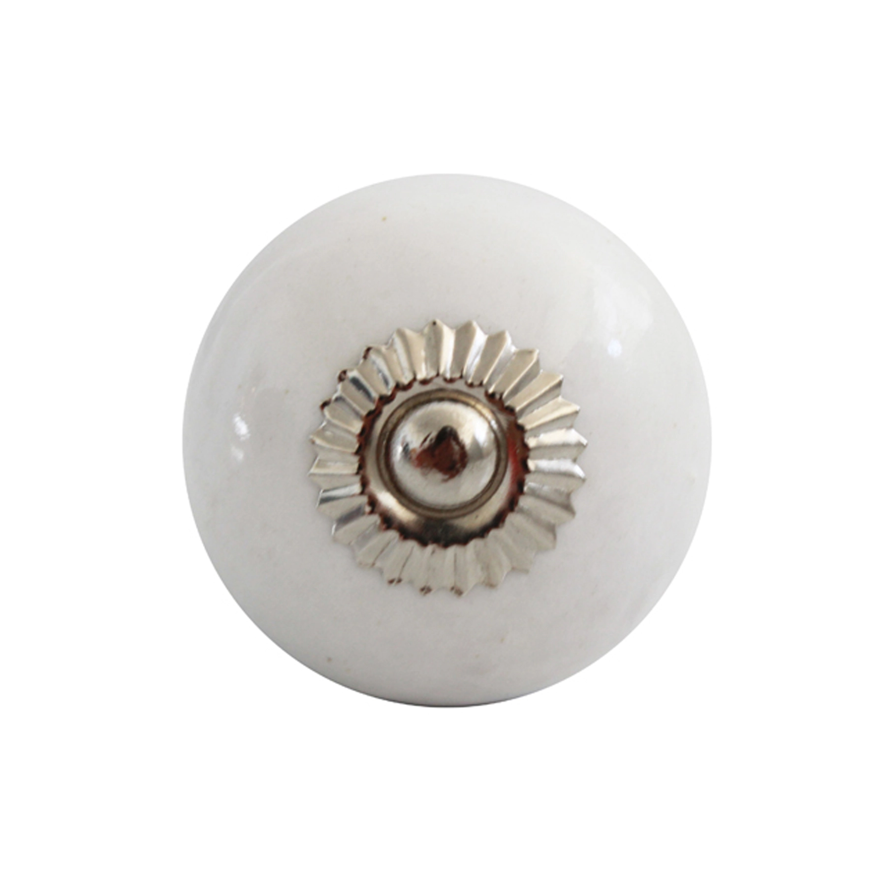 Puxador para Móveis Cerâmica 40mm Branco Vênus Victrix
