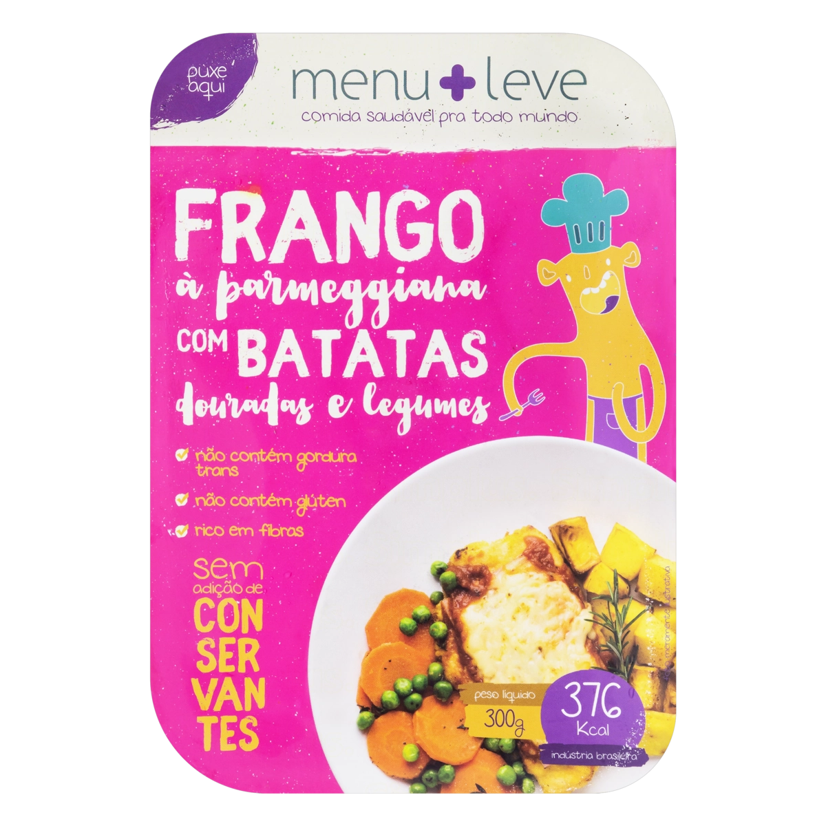 Frango à Parmegiana Com Batatas E Legumes Menu Leve Bandeja 300g