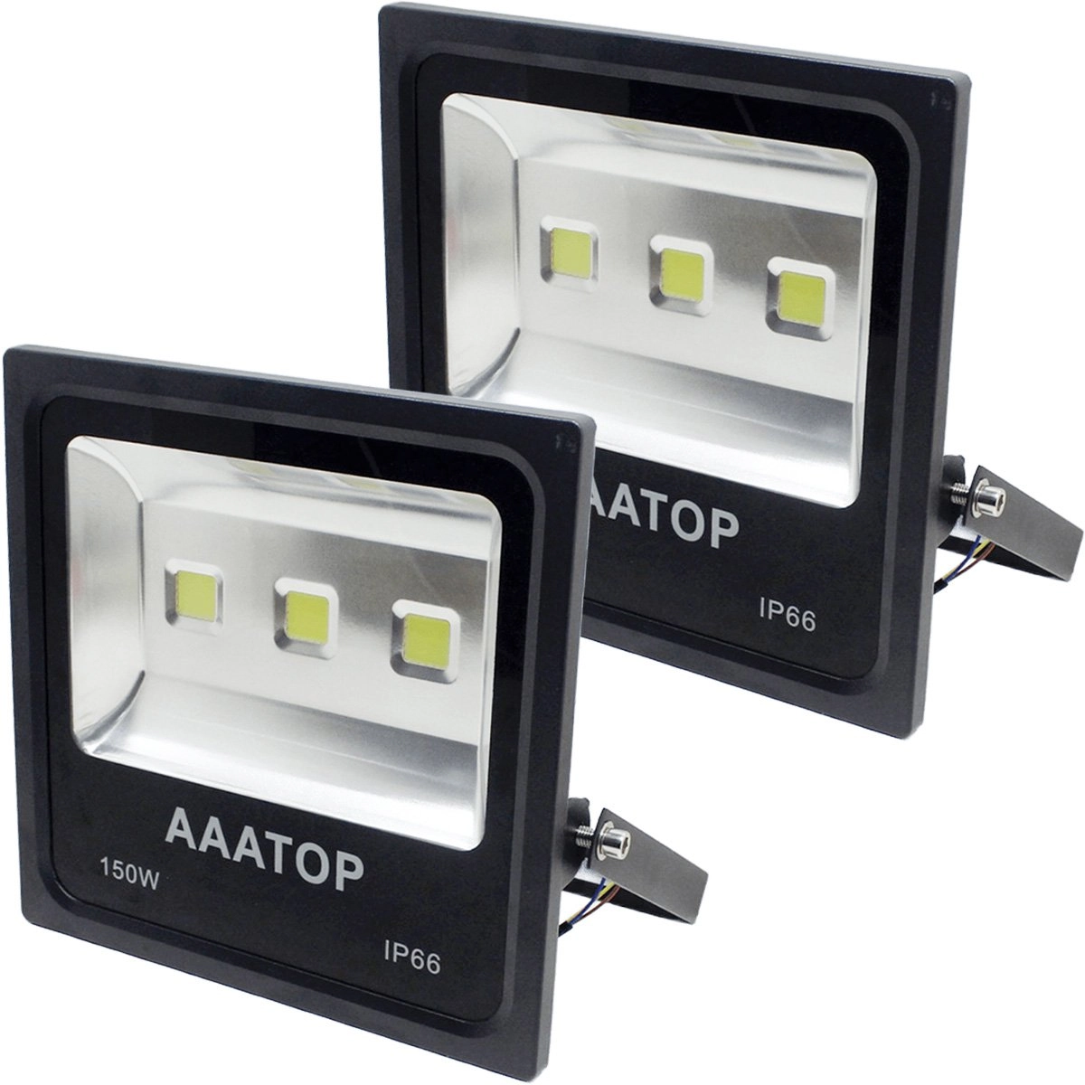 Kit 4 Refletor Led Holofote Externo Jardim Muro 150w Branco