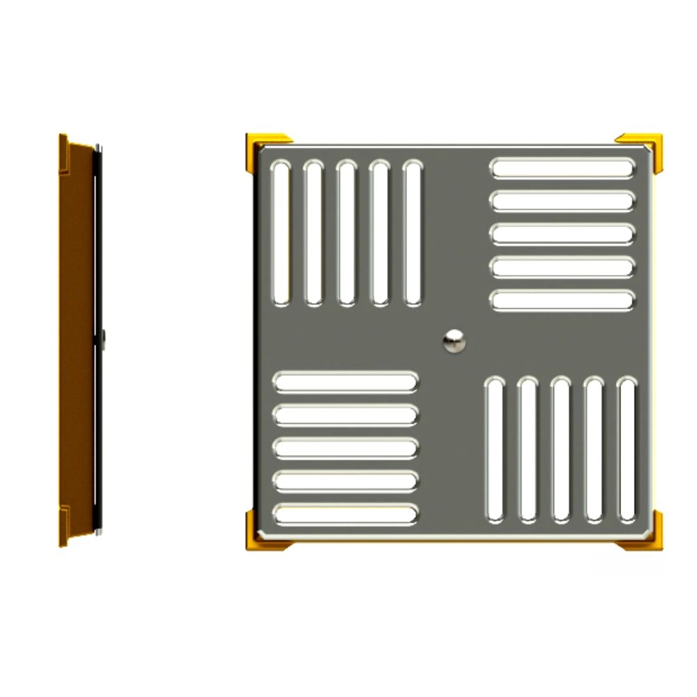 Dispositivo Caixilho 15 X 15cm Em Latão E Inox Para Piscina De Alvenaria