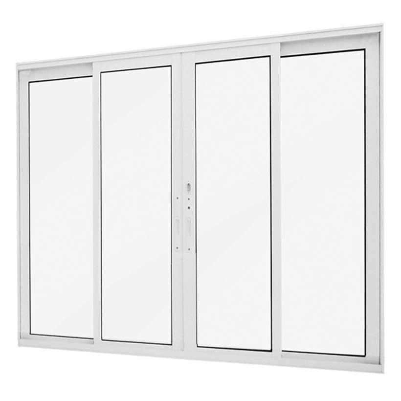Janela De Alumínio 04 Folhas Branca Master - 100x120