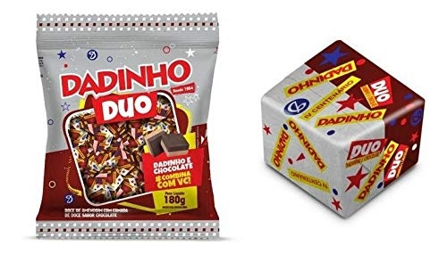 Doce de Amendoim Chocolate Dadinho Duo Pacote 180g