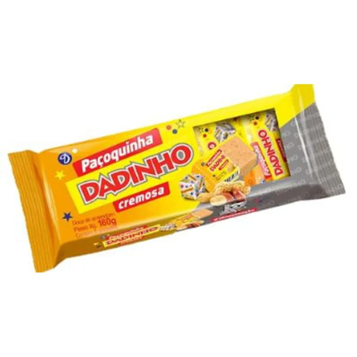 Pack Paçoquinha Cremosa Dadinho Pacote 160g 8 Unidades