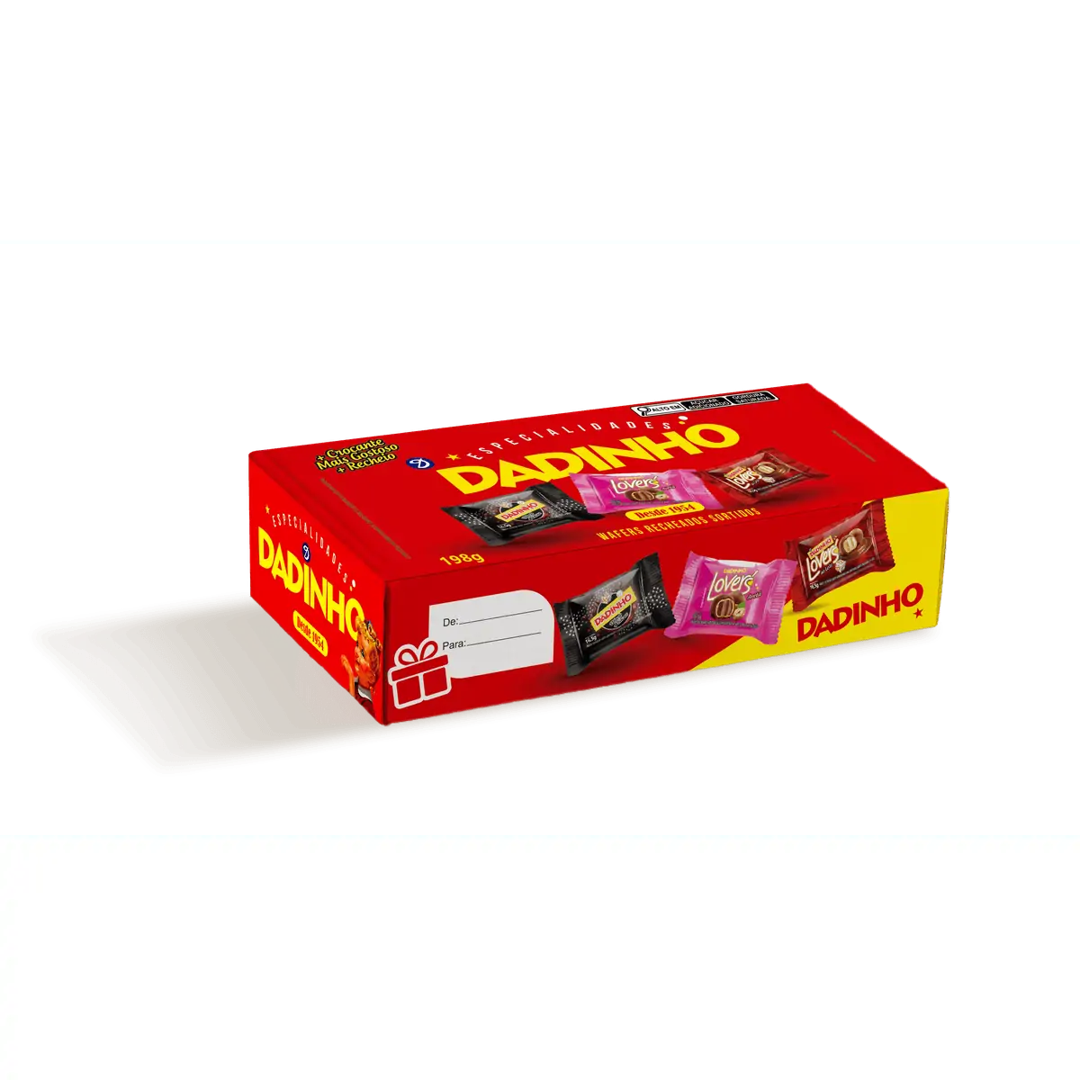 Bombom Wafer Sortido Dadinho Especialidades Caixa 198g
