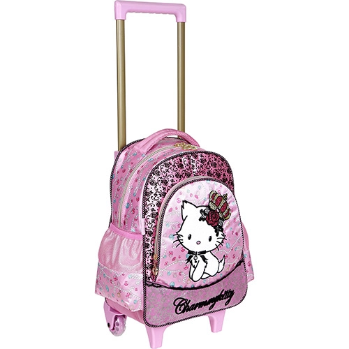 Mochila De Carrinho Grande Pacific Charmmy Kitty Pirate Rosa Claro/dourado