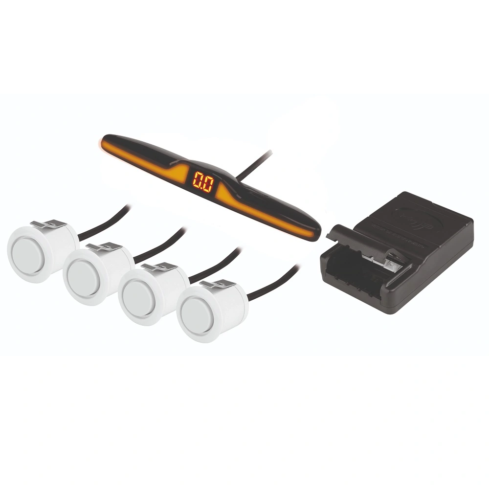Sensor de Estacionamento Branco 4 Sensores Slim Display Digital/Sonoro - KX3/GALTEC KXS201A