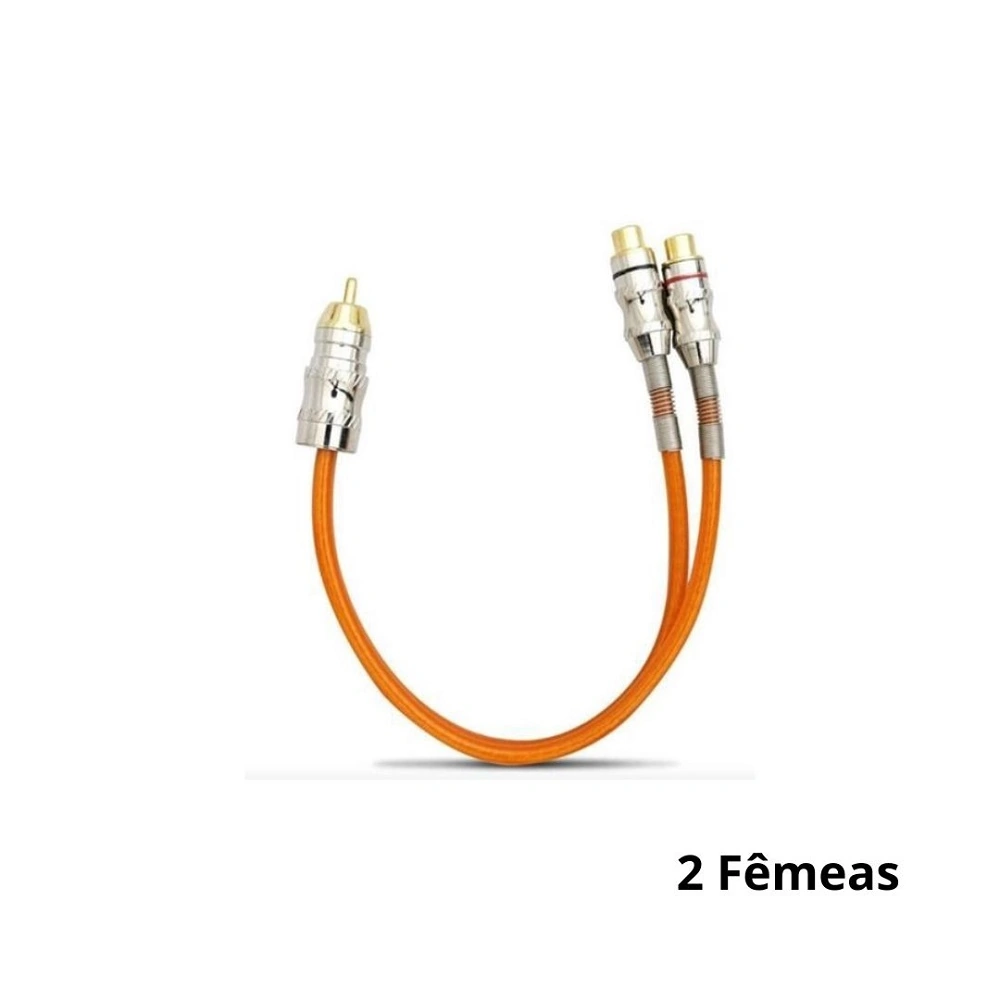 Cabo Y Rca 1 Pontas Fêmea e 2 Pontas Macho Laranja KX3 - KX3/GALTEC RCY2M
