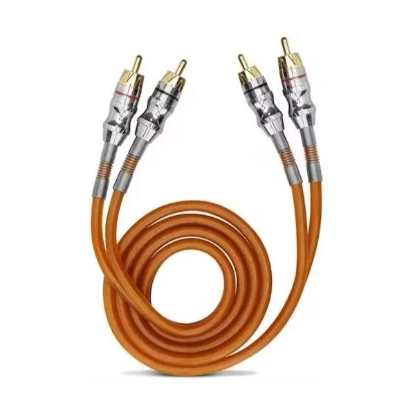 Cabo Rca 1 Metro Profissional Tripla Blindagem Trançado Laranja KX3 - KX3/GALTEC RCA1M