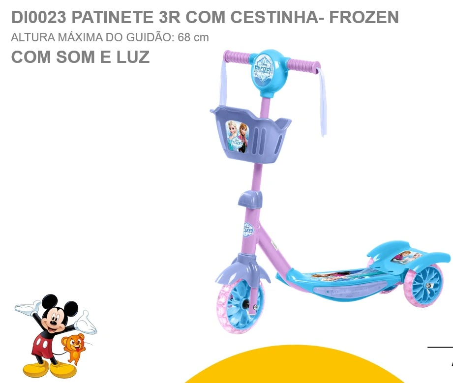 Patinete 3r C/ Cestinha Led/so