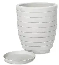 Vaso Relevo 39x49cm Antique Branco R.0990.039.049.17 Vasart