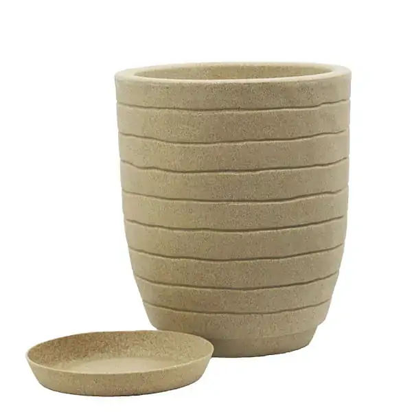 Vaso Relevo 24x28cm Granito Areia R.0990.024.028.11 Vasart