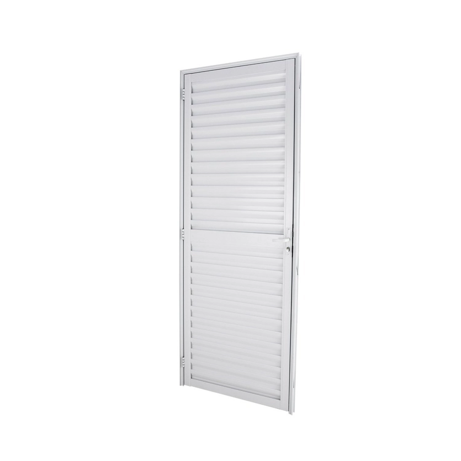 Porta Veneziana 210x70x3,7cm Abertura Esquerda Crv Esquadrias Branco