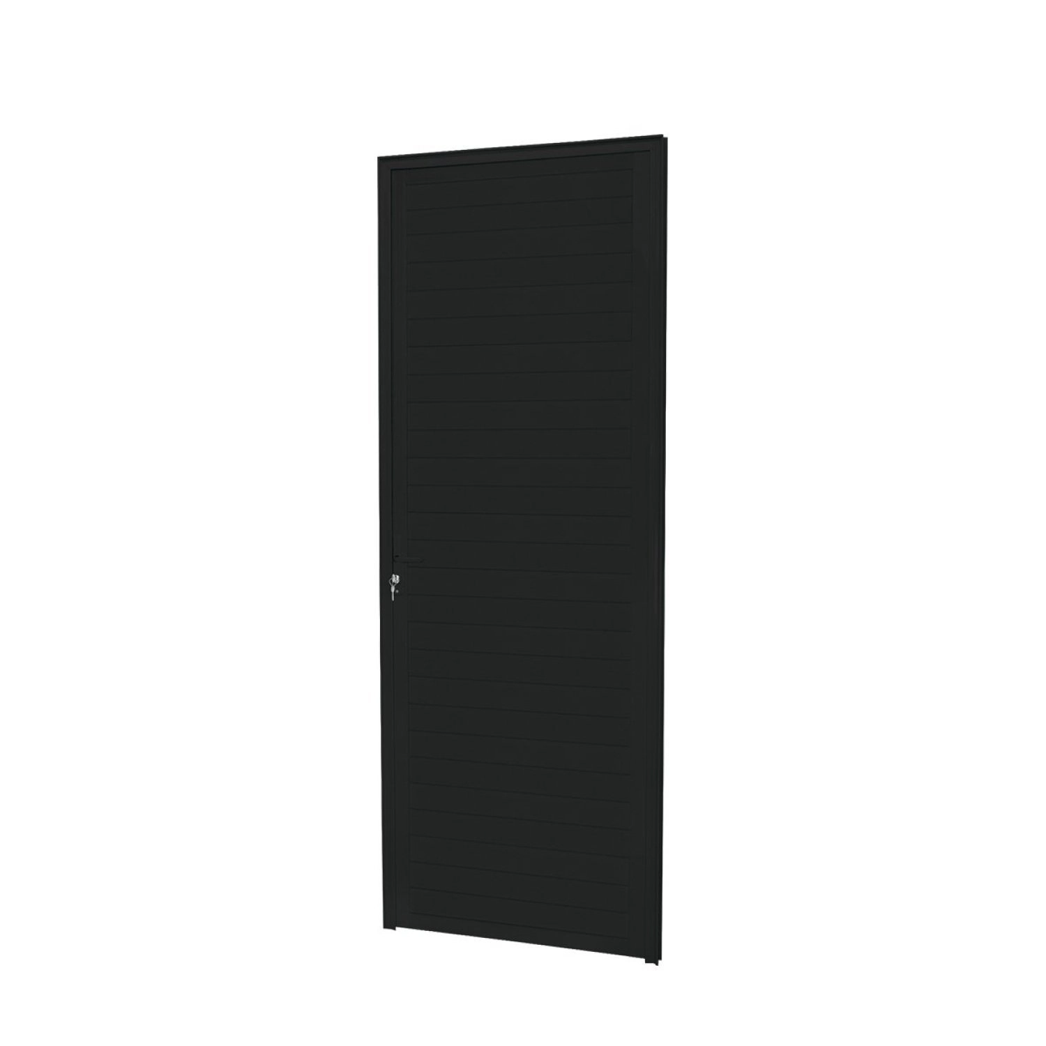 Porta Lambri 215x70x4,5cm Abertura Esquerda Crv Esquadrias Preto