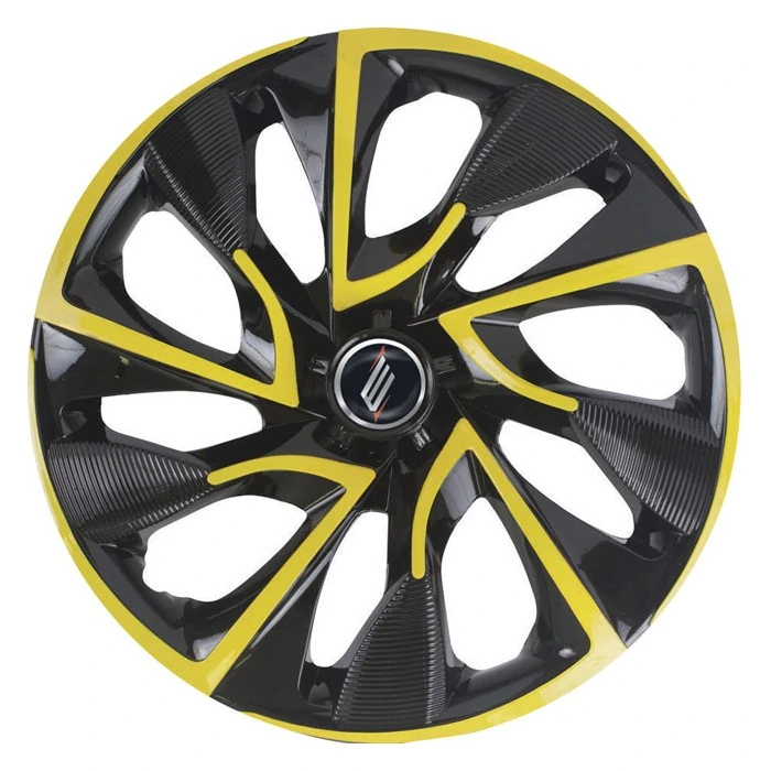 Calota Aro 14 Pol. Preto Amarelo Fixação por Parafuso Universal - ELITTE 4105