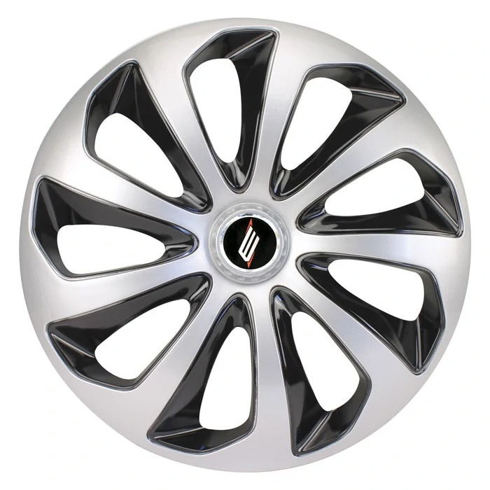 Calota Aro 14 Pol. Silver Black Fixação por Parafuso Universal - ELITTE 4703