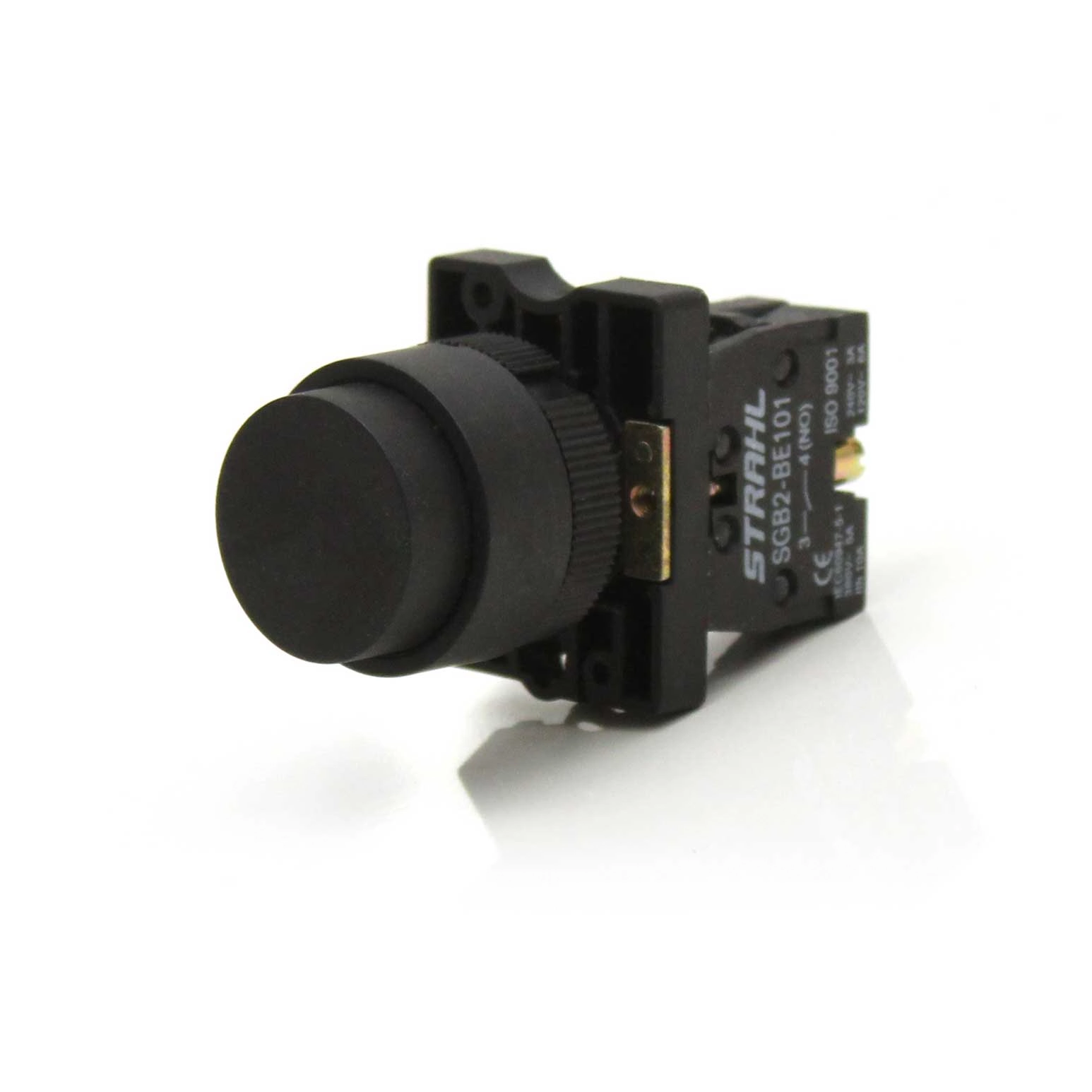 Botão De Pulso Saliente Para Comando 220v Strahl Preto