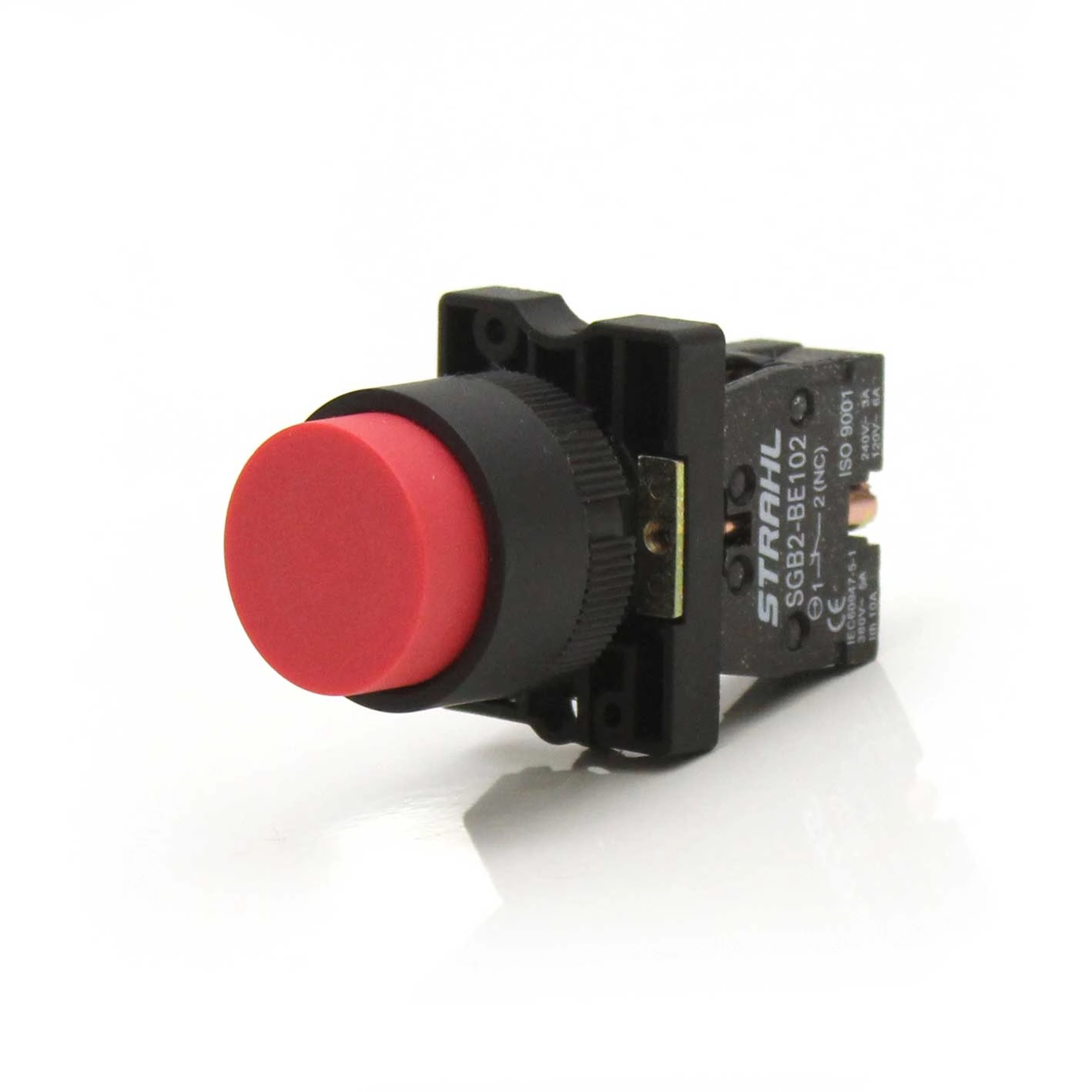 Botão De Pulso Saliente Para Comando 220v Strahl Vermelho