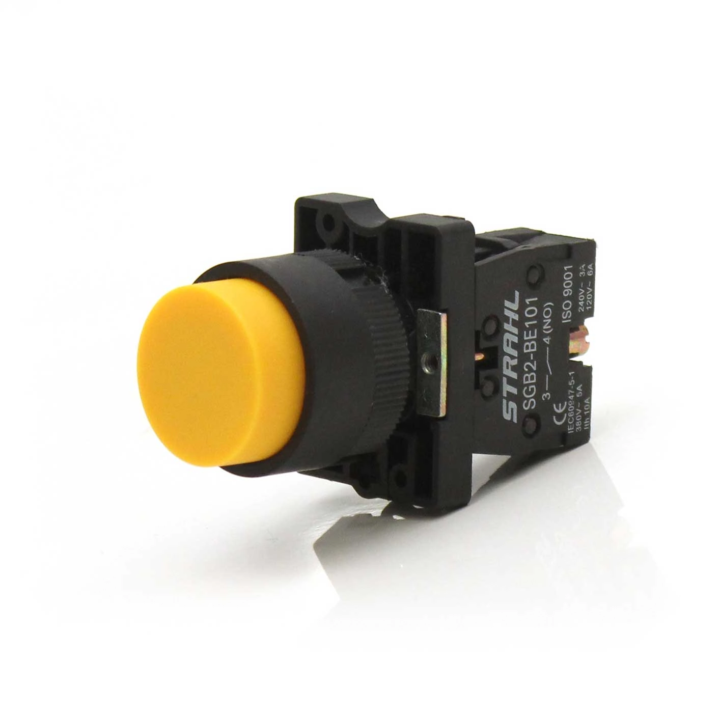 Botão De Pulso Saliente Para Comando 220v Strahl Amarelo