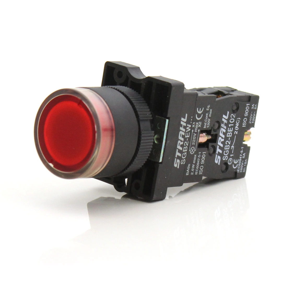Botão De Pulso Luminoso Para Comando Strahl Vermelho