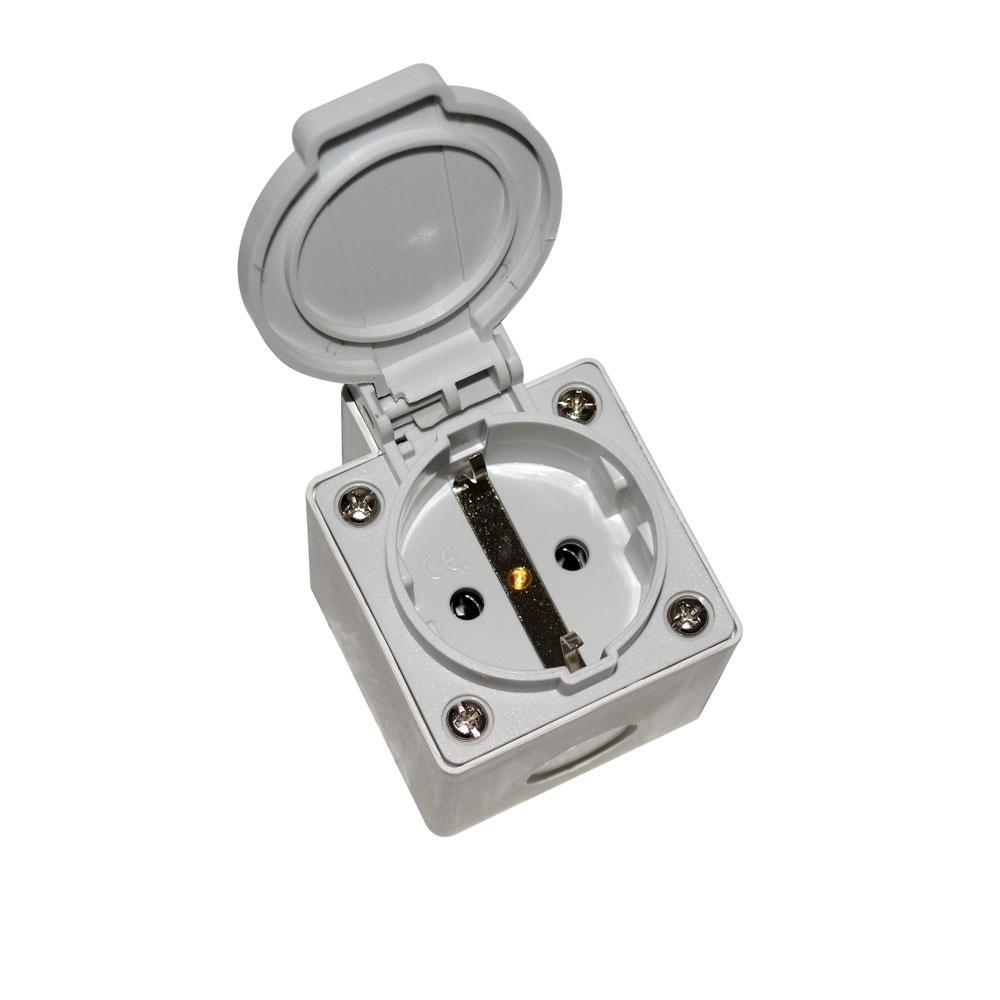 Tomada Sobrepor Modelo Alemão Schuko 16a 250v Strahl 151/cz