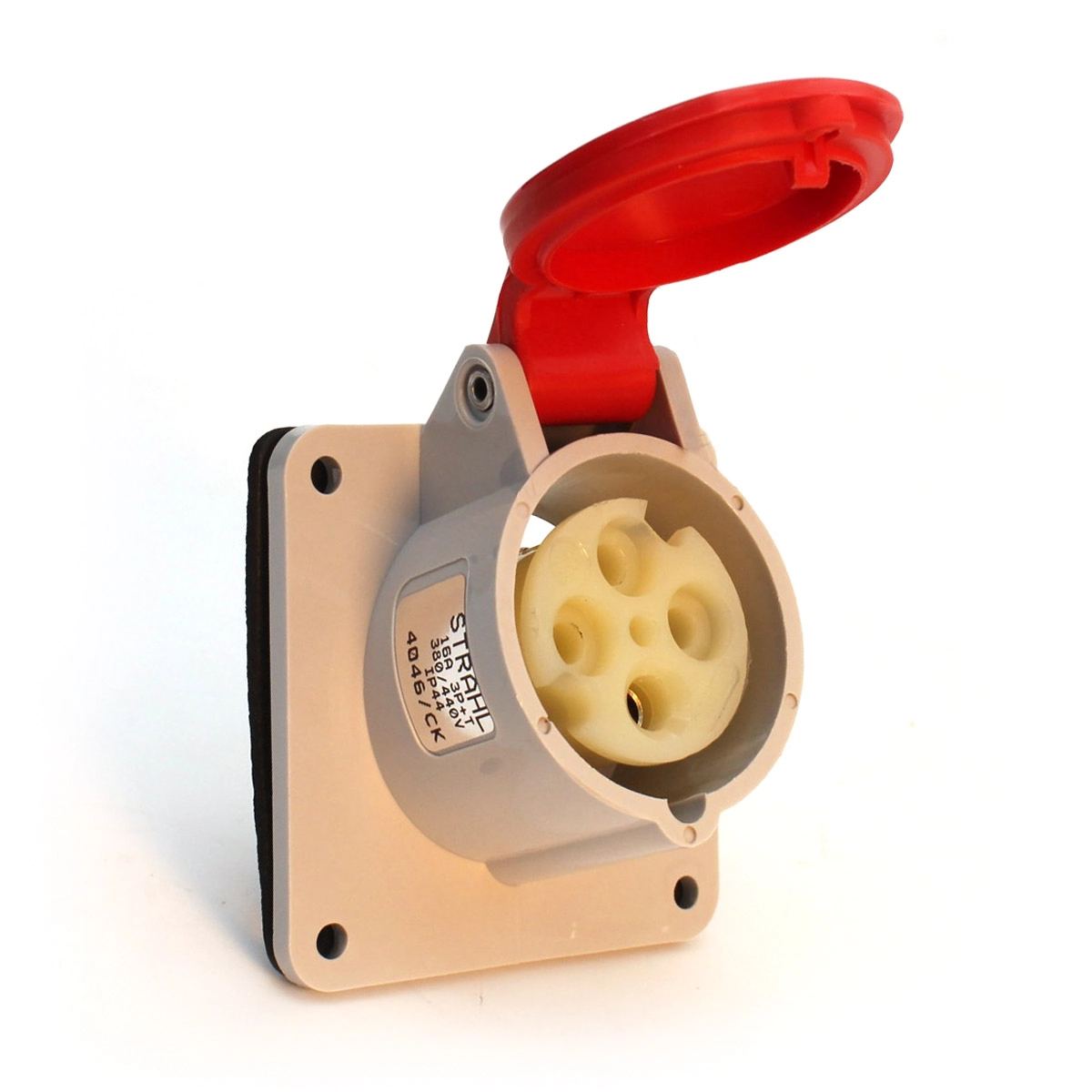 Tomada Industrial De Embutir Linha Cekton Ip44 Strahl 4 (3p+t) 16a 380/415v