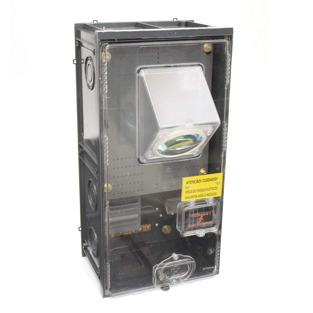 Caixa De Medição Para Poste Com Lente E Suporte Para Disjuntor Uc3091/celesc Strahl