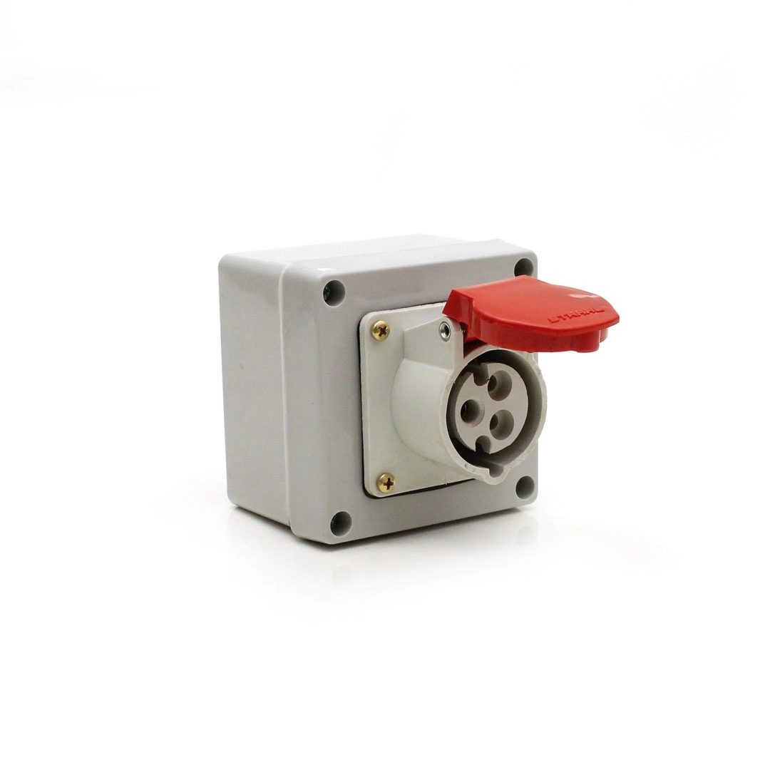 Caixa Com Tomada Industrial 2p+t 32a 380/440v Strahl Sd-3639