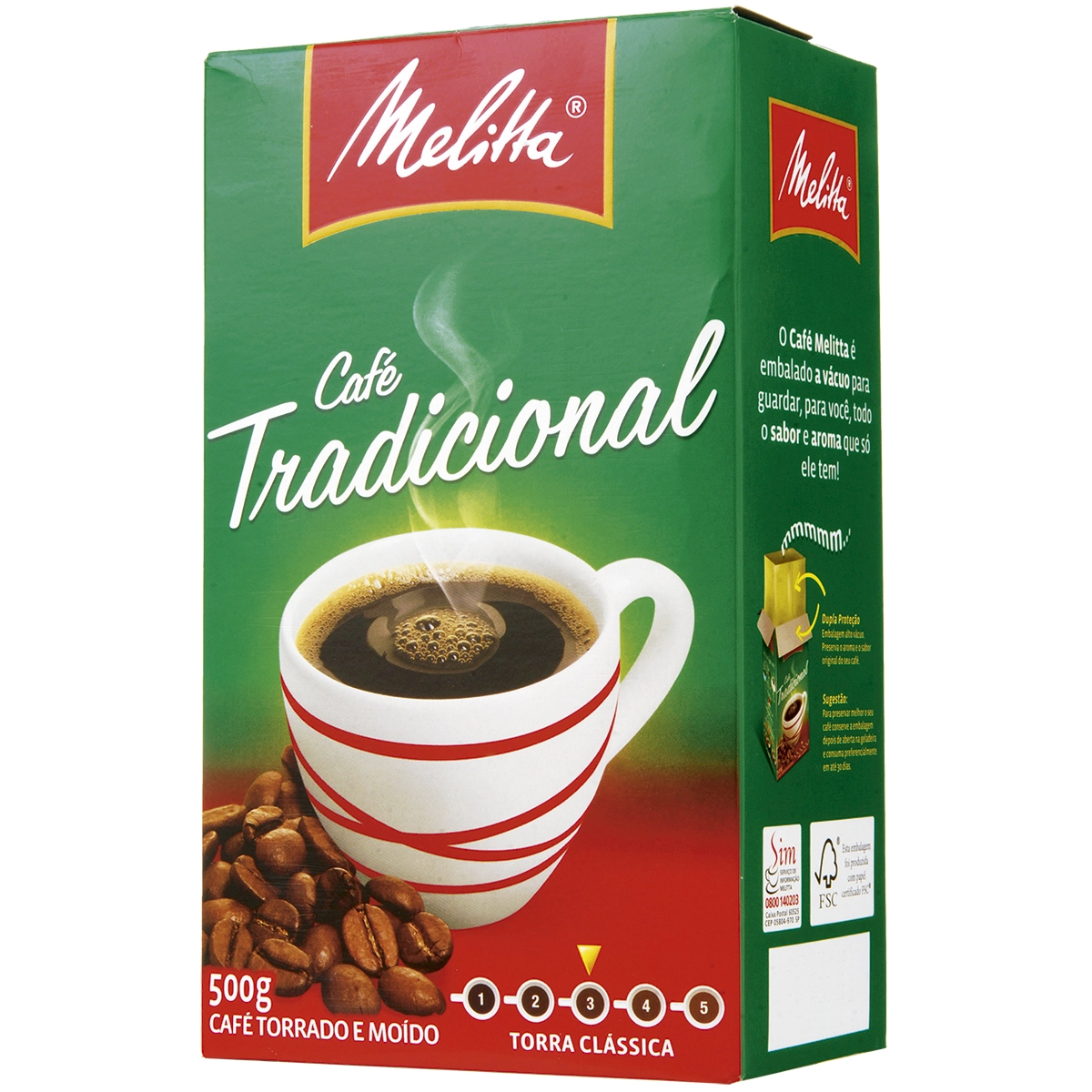 Café Torrado E Moído Tradicional Melitta Caixa 500g