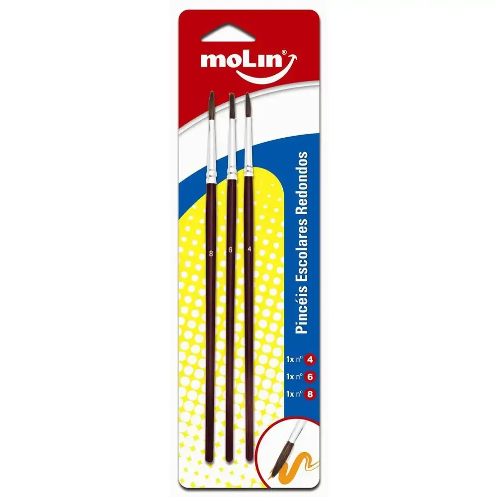 Molin Pinceis Redondo Bt C/3 4 6 8