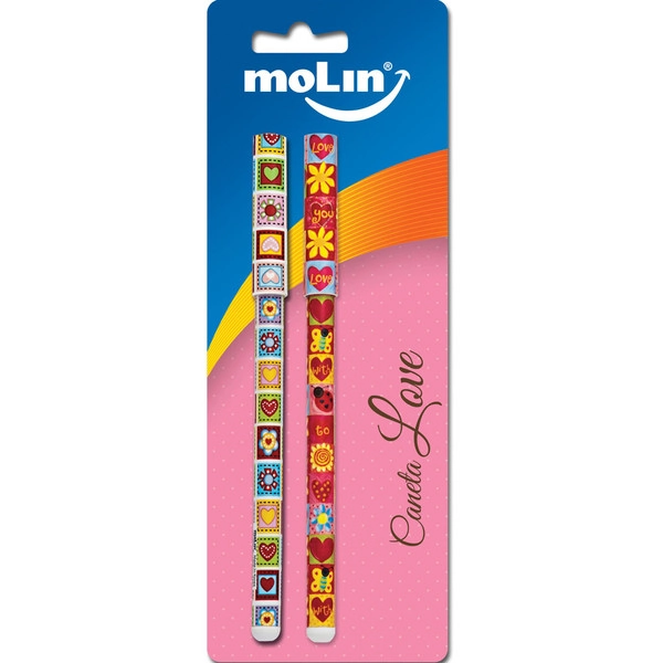 Molin Love Esferográfica Azul 2 Unidades
