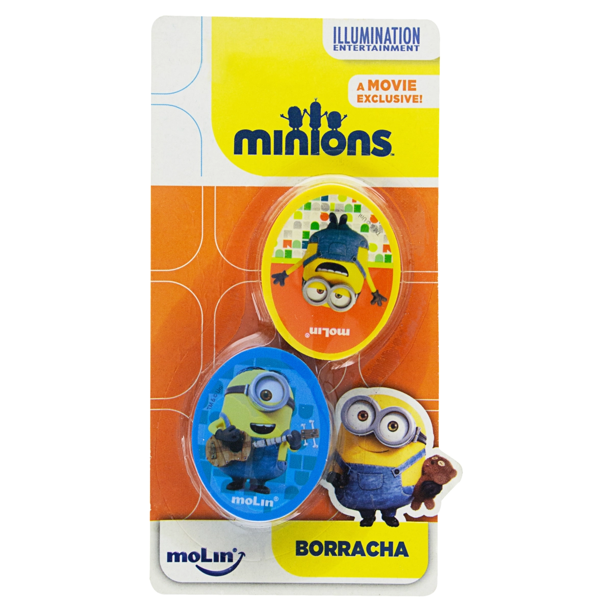 Borracha Minions Molin 2 Unidades