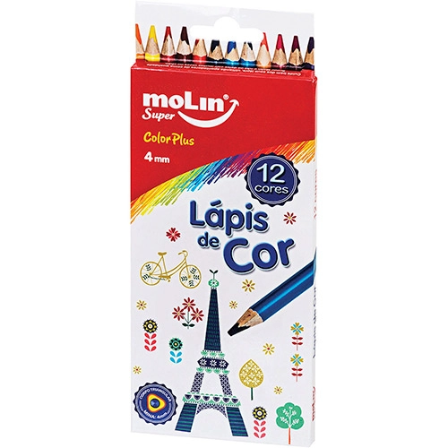 Lápis De Cor Molin Triangular 12 Cores