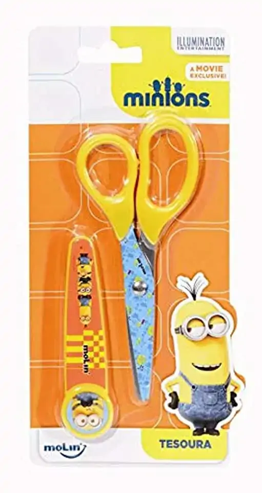 Molin Tesoura Escolar Minions Bt C/1