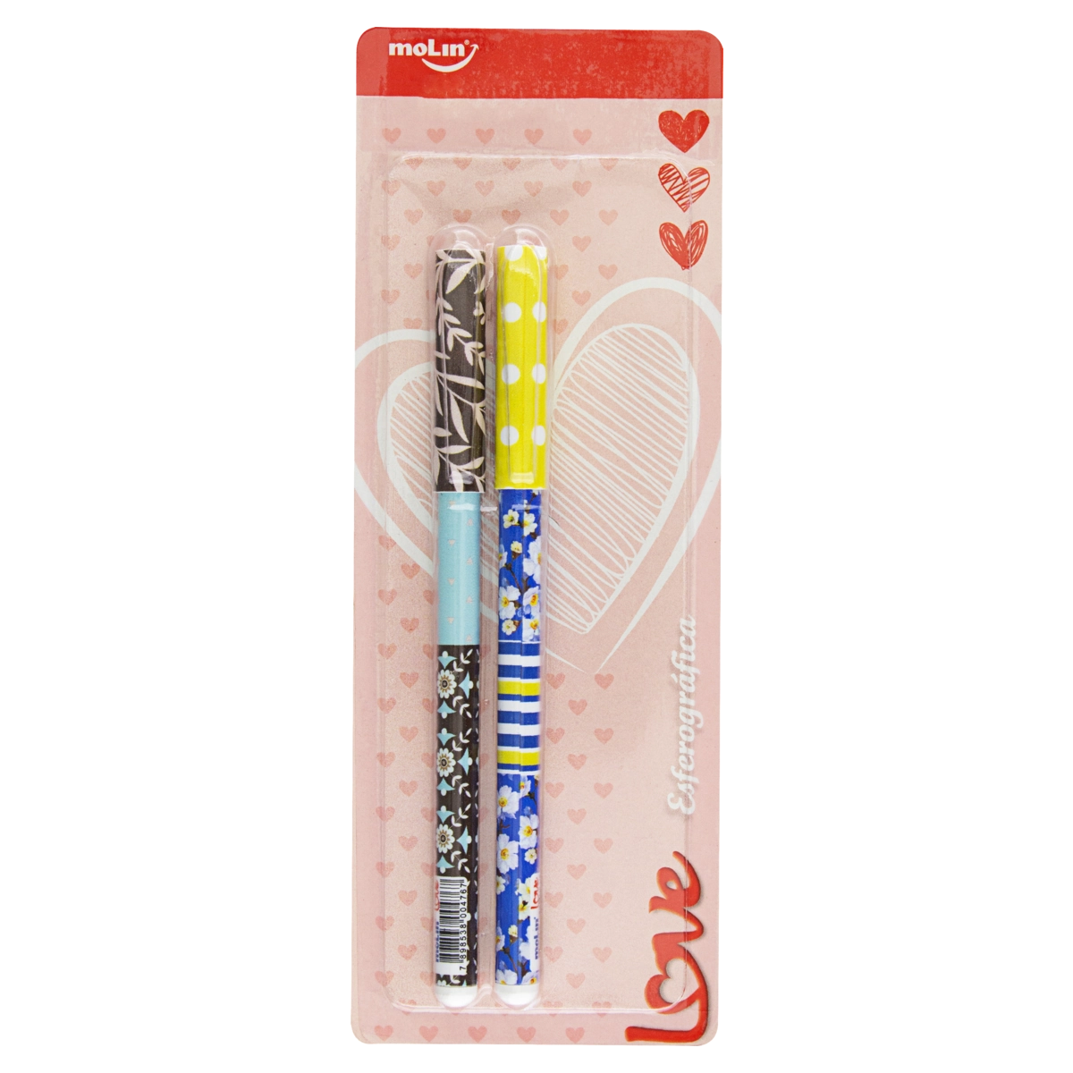 Caneta Esferográfica Azul 1,0mm Média Love Molin 2 Unidades