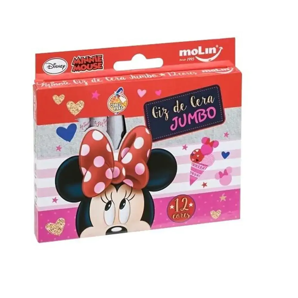 Molin Giz De Cera Jumbo C/12minnie