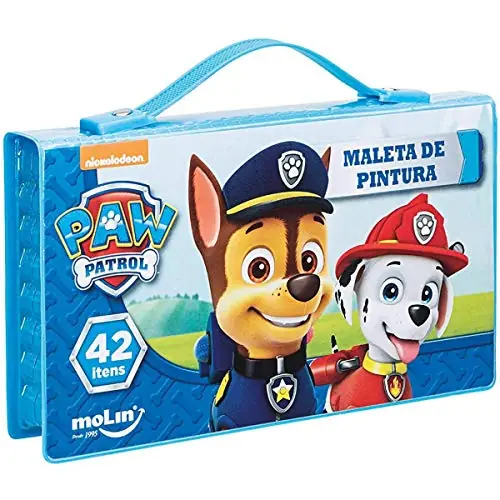 Maleta Para Pintura Licenciada Patrulha Canina Completa Plast Molin