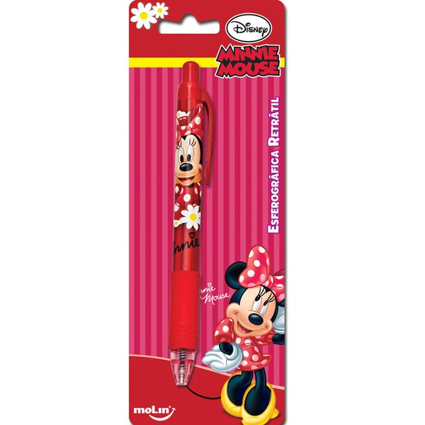 Molin Minnie Mouse Retrátil Esferográfica Azul 1 Unidade