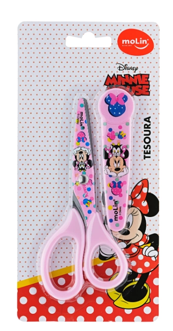 Tesoura Escolar Cprotetor Minnie Sortido 22374 Molin Bt 1 Un