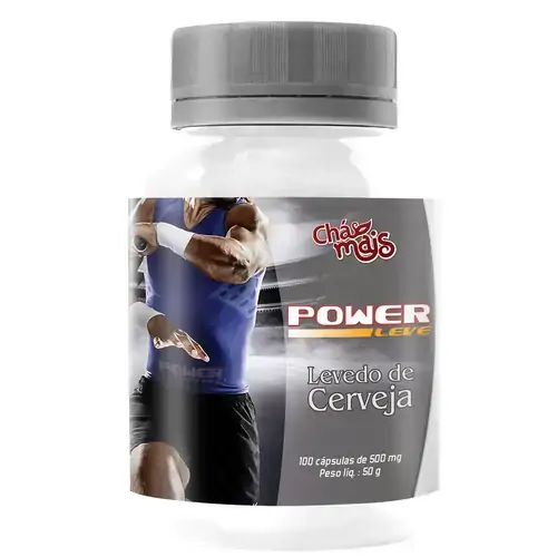 Levedo De Cerveja Power Leve 100 Cápsulas 500mg Chá Mais