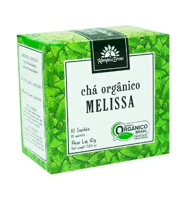 Melissa Chá Orgânico e Certificado 10 sachês Kampo de Ervas