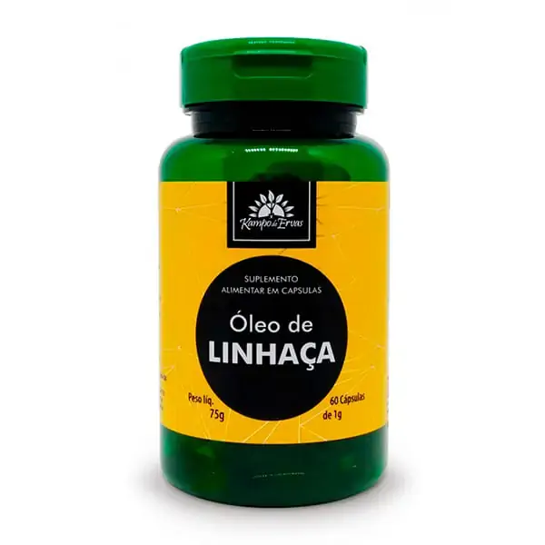 Óleo de Linhaça PURO 100 % Natural 60 cápsulas de 1 g